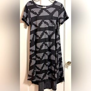 LuLaRoe high low dress grey and black comfy loungewear XS
